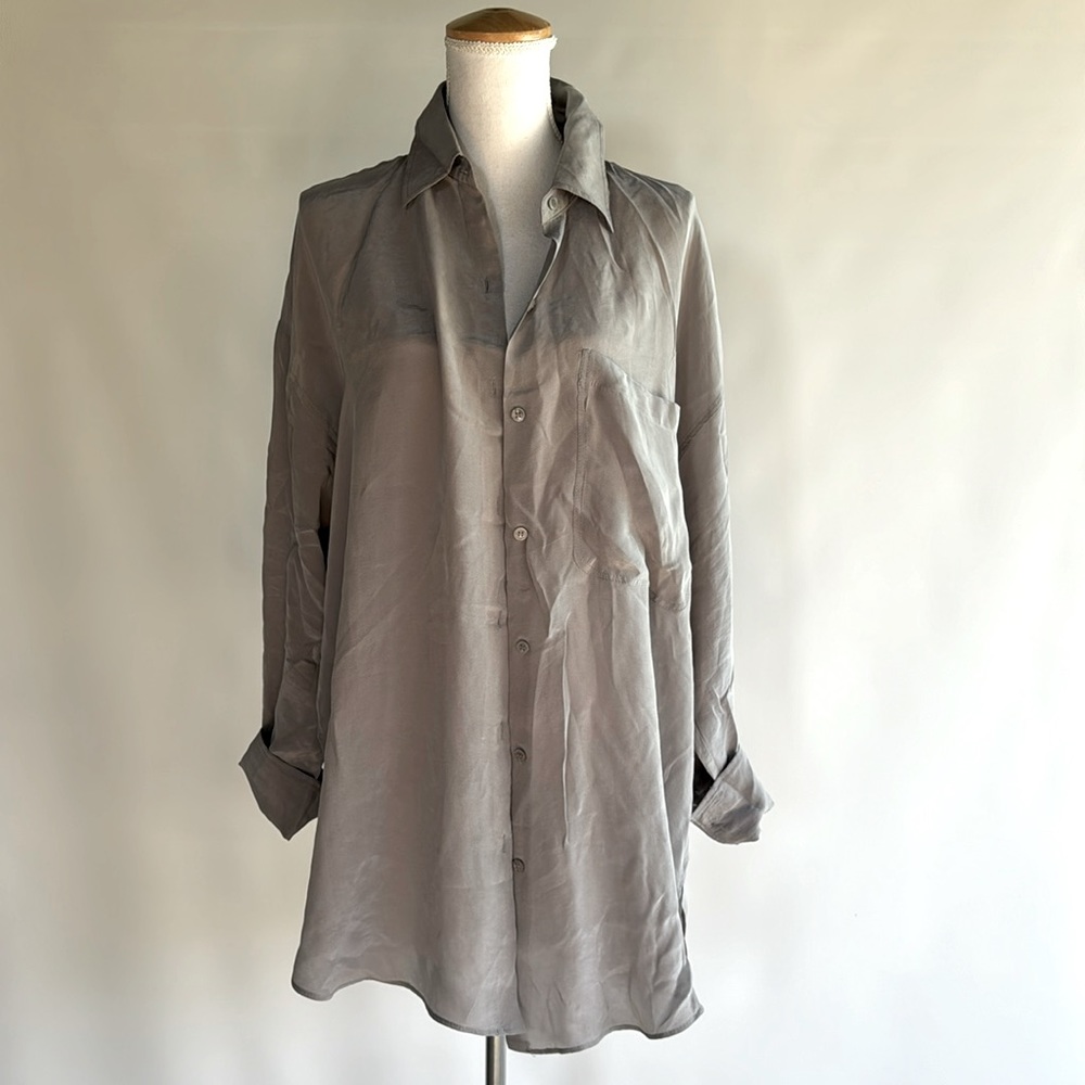 NWT Zara Oversized Button Down Loungewear Top - sz M-L